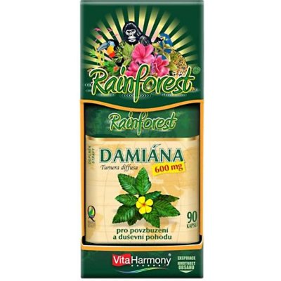 Damiána 600 mg pro povzbuzení a duševní pohodu 90 kapslí – Hledejceny.cz
