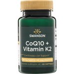 Swanson Koenzym Q10 100 mg + Vitamín K2 180 mcg 60 kapslí – Hledejceny.cz
