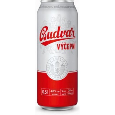 Budweiser Budvar Světlý Výčepní 9,9° 4% 6×0,5 l (Plech) – Zbozi.Blesk.cz