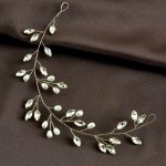 Naishide Jewelry Ozdoba do vlasů s barevnými krystaly a bílými perlami Druh barvy: Zlatá – Zboží Dáma
