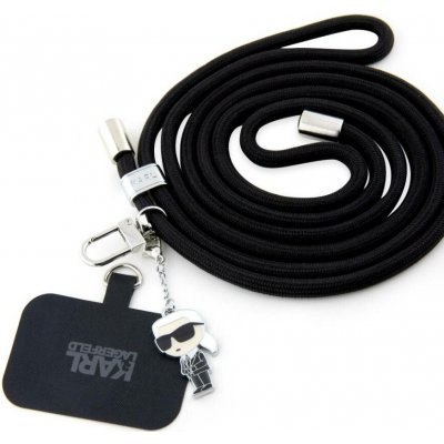 Karl Lagerfeld Universal Crossbody Popruh Cord and Ikonik Pins Black – Sleviste.cz