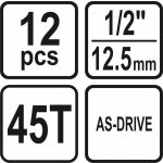 STHOR Gola sada 1/2" 12ks TO-58633 – Sleviste.cz