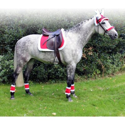 QHP Dečka podsedlová VÁNOČNÍ Red – Zboží Mobilmania