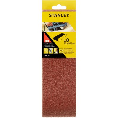 Brusné pásy 3 ks P80 75x533mm STANLEY STA33191 – Zboží Mobilmania