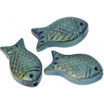 Modro-zlatá ryba, pokovená , 15x8x5mm – Zboží Mobilmania