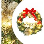 vidaXL Vánoční věnec s 15 LED diodami zelený 30 cm – Hledejceny.cz
