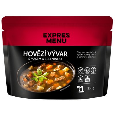 Expres Menu Hovězí vývar s masem a zeleninou 330 g – Zboží Dáma