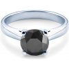 Prsteny Savicki zásnubní prsten bílé zlato černý diamant J190