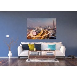 Ag Design FTNM-2680 Vliesová fototapeta Ptačí pohled na město rozměry 160 x 110 cm