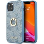 Pouzdro Guess hybrid silikonové iPhone 13 Mini 4G with ring stand modré – Sleviste.cz