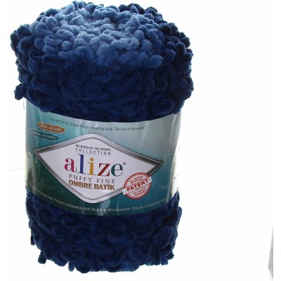 Alize Puffy Fine Ombre Batik tmavě modrá 7266 – Zboží Mobilmania