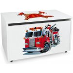 Leomark dřevěný box na kolečkách se sedátkem Malý hasič 243F – Hledejceny.cz