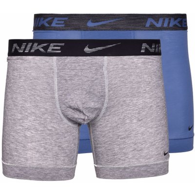 Nike Dri-Fit ReLuxe Boxer Brief 2P grey heather/mystic navy – Zboží Mobilmania