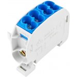Eleman HLAK 25//1 C rozbočovací svorkovnice na DIN lištu 100A modrá pro 4 vodiče (2x do 16mm2, 2x do 25mm2) /1006530/ – Hledejceny.cz