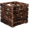 Úložný box ČistéDřevo Opálená dřevěná bedýnka 30 x 30 x 30cm