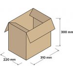 Top-obaly Kartonové krabice 3VVL 310 x 220 x 100 mm (A4), 25 ks – Hledejceny.cz