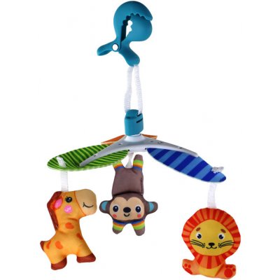 Lean Toys Dětský kolotoč nad postýlku s klipem a zvířátky – Zboží Dáma
