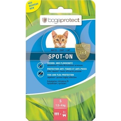 Bogaprotect Antiparazitní kapky pro kočky SPOT-ON S, 3 x 0,7 ml