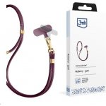 Šňůrka na telefon 3mk EasyClip Elite – bordó – Zboží Mobilmania
