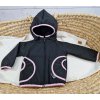 Dětská sportovní bunda Softshellová bunda Yháček zimní černá/světle růžová