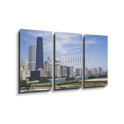 Obraz 3D třídílný - 90 x 50 cm - Amazing Gold Coast in Chicago Amazing Gold Coast v Chicagu – Hledejceny.cz