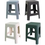 Mega Plast, Taburet polyratan, 45 x 35,5 x 35,5 cm, tmavě zelený – Hledejceny.cz