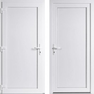 OknaDvereNaMiru.cz Vchodové plastové dveře Emily plné bílá / bílá levé otevírání dovnitř 80 x 198 cm – Sleviste.cz
