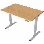 DELSO Výškově nastavitelný stůl MIDJUSTER 120 x 80 cm šedá / dub vicenza – Hledejceny.cz