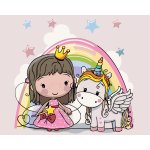 Zuty Malování podle čísel PRINCEZNA A JEDNOROŽEC – Zboží Dáma