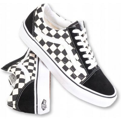 Vans boty Old Skool PRIMARY CHECK black/white – Zboží Mobilmania