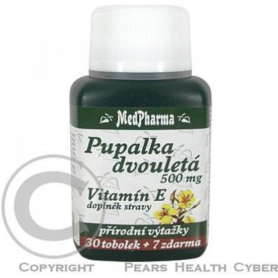 MedPharma Pupalka dvouletá 500 mg + Vitamín E 37 tablet – Zboží Mobilmania