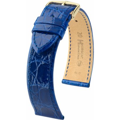 Hirsch Modrý Genuine Croco M 18900885-1 Krokodýlí kůže – Zboží Dáma