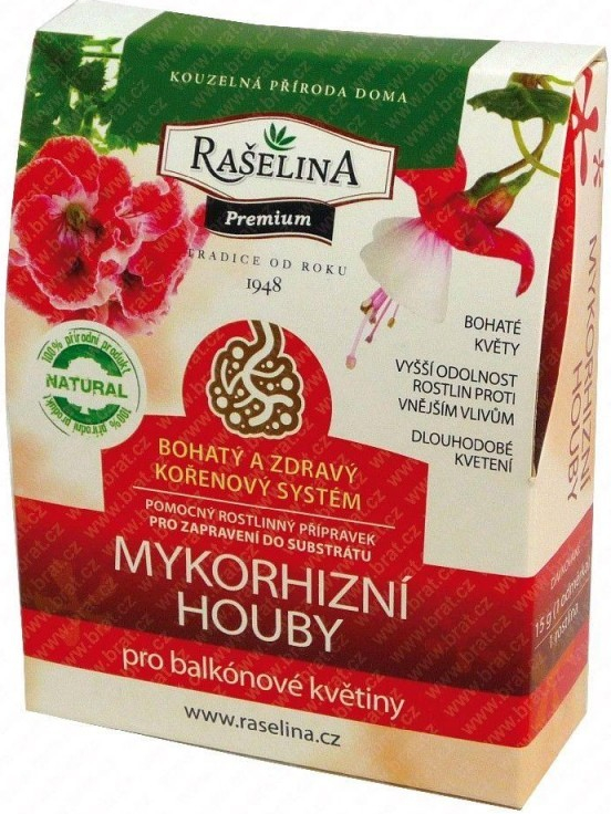 Rašelina Soběslav Mykorhizní houby pro balkonové květiny 150 g