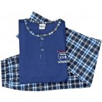 C-Lemon pánské bavlněné pyžamo s dlouhým rukávem modré – Zboží Dáma