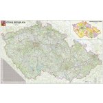 ZES ČR - nástěnná silniční mapa 165 x 105 cm Varianta: bez rámu v tubusu, Provedení: laminovaná mapa v lištách – Zboží Mobilmania