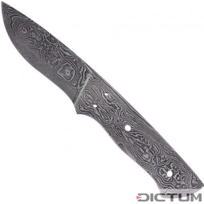 Dictum Čepel na výrobu nože Full Tang Blade Blank Random Damascus 95 mm