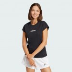 adidas Dámské triko ESSENTIALS LINEAR SINGLE Černá Bílá – Hledejceny.cz