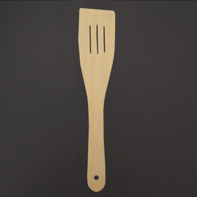 AMADEA Dřevěná obracečka rovná s drážkami, masivní dřevo, 28 cm – Zboží Dáma