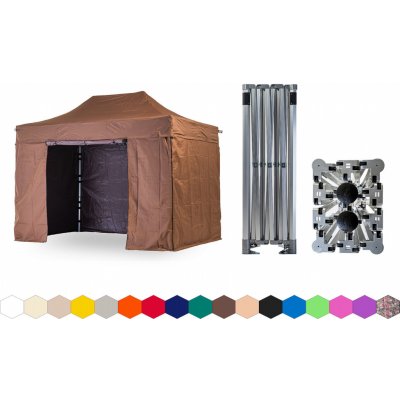 TENTino BIG HEXAGON 3x4,5 m 10A HNĚDÁ – Hledejceny.cz