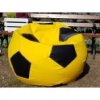 Sedací vak a pytel AGAMI 100cm "fotbalový míč" XXL objem 450l EKOKŮŽE žluto-černá TOFF1270