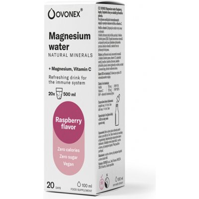 Ovonex Magnesium water Raspberry 20 x 500 ml – Hledejceny.cz