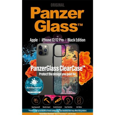 Pouzdro PanzerGlass ClearCase Antibacterial na Apple iPhone 12/12 Pro černé