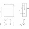 Nábytkové kování ATM Úhelník 50 x 50 x 20 mm