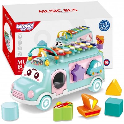 WOOPIE BABY Hudební autíčko Třídič s xylofonem Zelené – Zboží Dáma