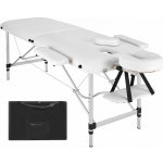 Tectake 402788 Skládací masážní lehátko 2 zóny bílá hliník – Sleviste.cz