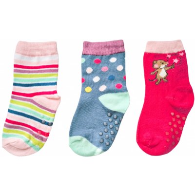 Dívčí protiskluzové ponožky 3 páry Jaro/Léto Magic Mouse – Zboží Dáma