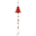 Z-trade Závěsná vánoční dekorace stromeček s červeným glitrem 14 x 35 cm – Hledejceny.cz
