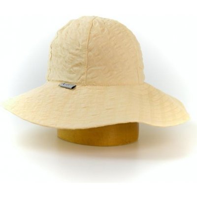 Dámský krepový klobouk z bavlny béžová – Zboží Mobilmania