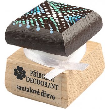 RaE krémový deodorant Santalové dřevo s ručně malovaným víčkem 15 ml