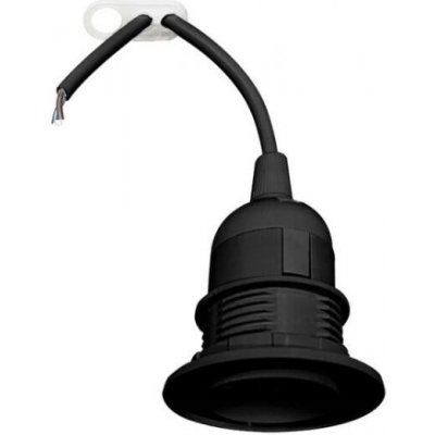 Objímka E27 s vnějším závitem a kabelem 15cm, černá – Hledejceny.cz